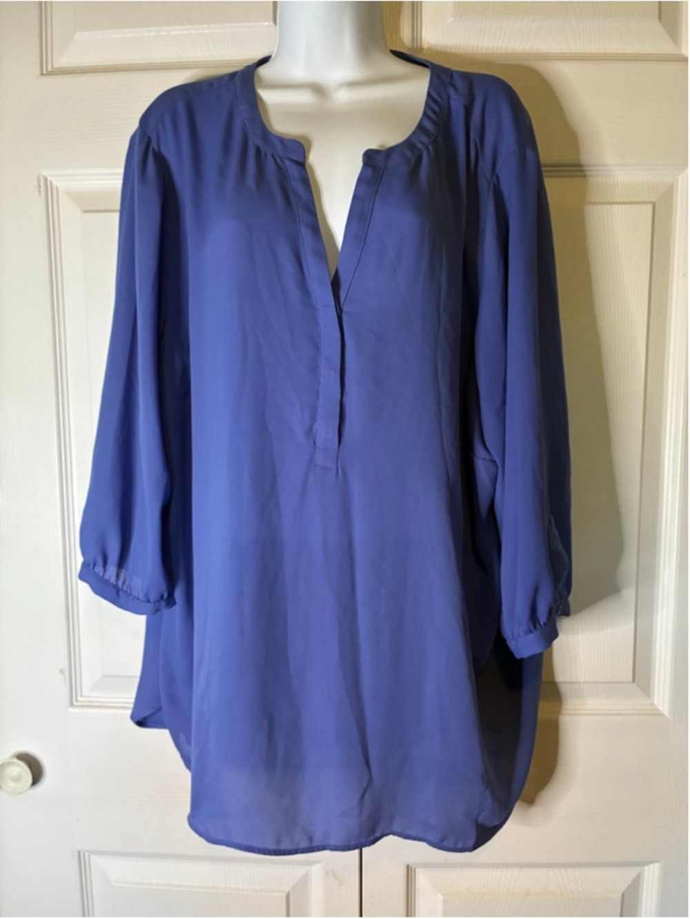 Women's Apt 9 Blue Tunic Top Plus Size 2X